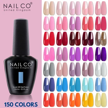 NAILCO 150 цвята серия Гел лак за маникюр гел за нокти арт Гел за удължаване полуперманентен Основа и топ лак за гел лак
