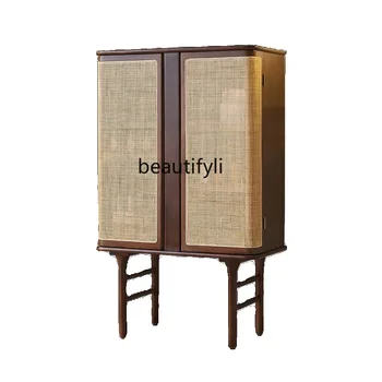 Zhonggu страничен кабинет чай кабинет стенен шкаф за трапезария с чекмедже шкаф двойна врата малка холна мебел