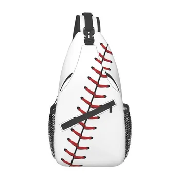 Бейзболна топка дантела шев прашка Crossbody гърдите чанта мъже случайни софтбол рамо раница за туризъм