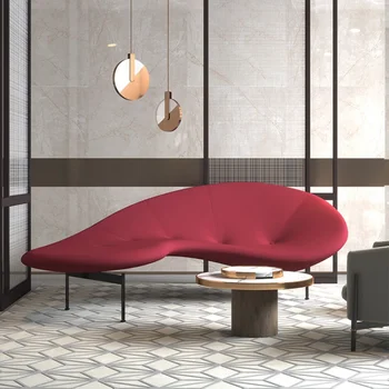 Дизайнер Арт Мебели за свободното време FRP Creative Arc Light Луксозен Bean Sofa Nordic Shaped Living Room Recliner