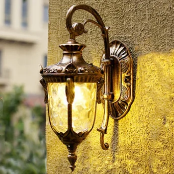 европейски стил външна стенна лампа вътрешна и външна водоустойчива LED лампа за стена проста коридорна врата балкон вила градинска лампа
