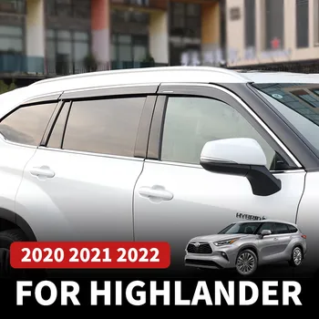 Капак за дъжд на прозореца на автомобила за Toyota Highlander XU70 Refit 2020 2021 2022 2023 2024 Аксесоари за кола Калъф за дъжд за вежди