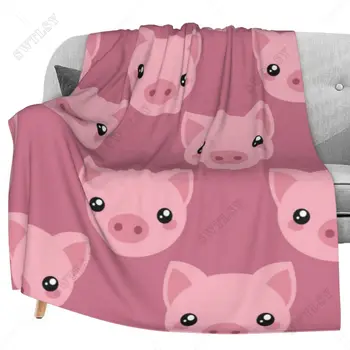 карикатура сладки животни фланела хвърлят одеяло супер мека лека топла за диван легло диван пътуване къмпинг подарък за деца възрастен