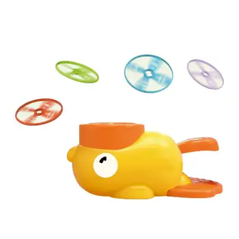 Летящ диск стартер играчка патица летяща чиния учене играчки стъпка на летяща чиния стартиране играчка комплект открит играчки за момчета момичета