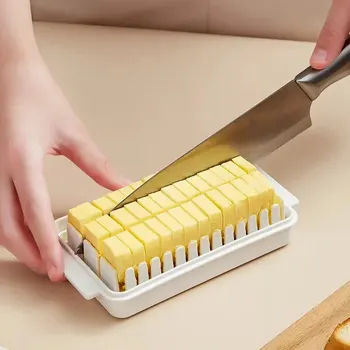 Модерен прост стил Малък голям размер Press-Type Butter Cutter Box Контейнер за съхранение Запечатан капак Хладилник Запазване