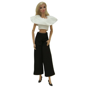 Нова 1x мода мини рокля риза Черен панталон дама пола облекло модерни дрехи за кукла Барби момиче кукла аксесоари
