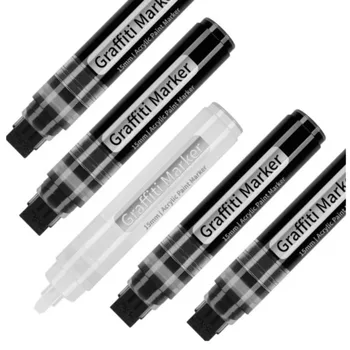 Пластмасов маркер Преносим DIY износоустойчив Голяма акрилна писалка без избледняване 15 мм широк връх Големи акрилни писалки за боя Студент