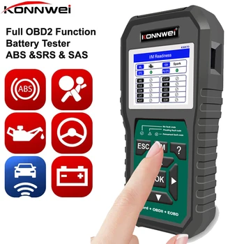 Професионален OBD2 скенер Konnwei KW470 Пълен OBD2 функции ABS SRS сканиране инструмент с активен тест 3 услуга масло / SAS / BMS нулиране инструмент