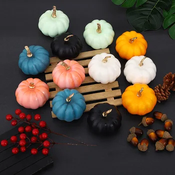 Хелоуин симулация Мини тиква изкуствени плодови зеленчуци Модел Деня на благодарността Хелоуин парти декор за дома DIY занаяти