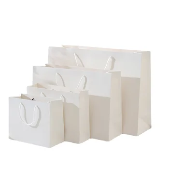 хоризонтална 43x13x32cm Крафт хартия преносими подаръчни торбички парти сватбени консумативи опаковане Коледа подарък опаковане хартиени торби пазарска чанта